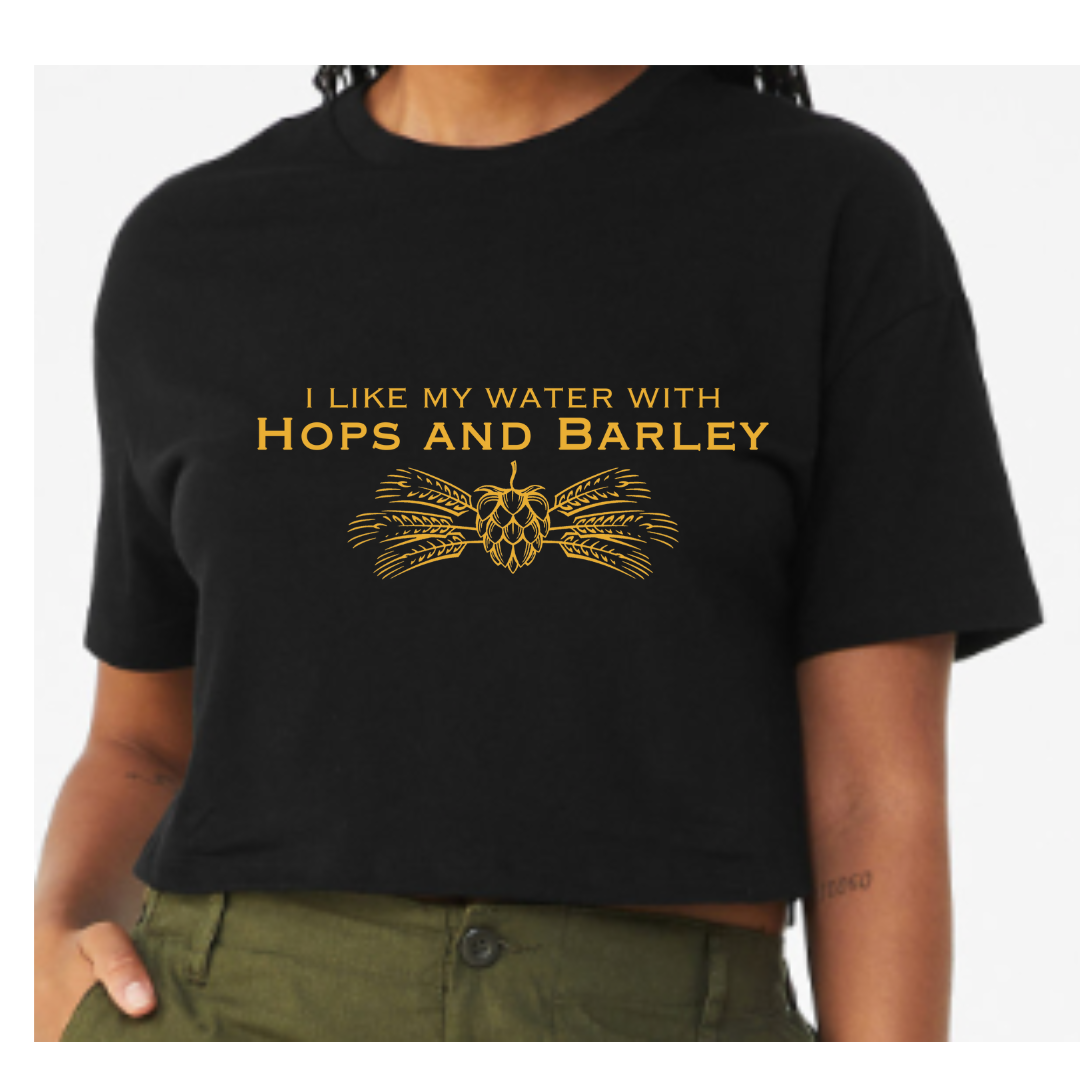 "Hops & Barley" Graphic Tee (Cropped Bella Canvas)