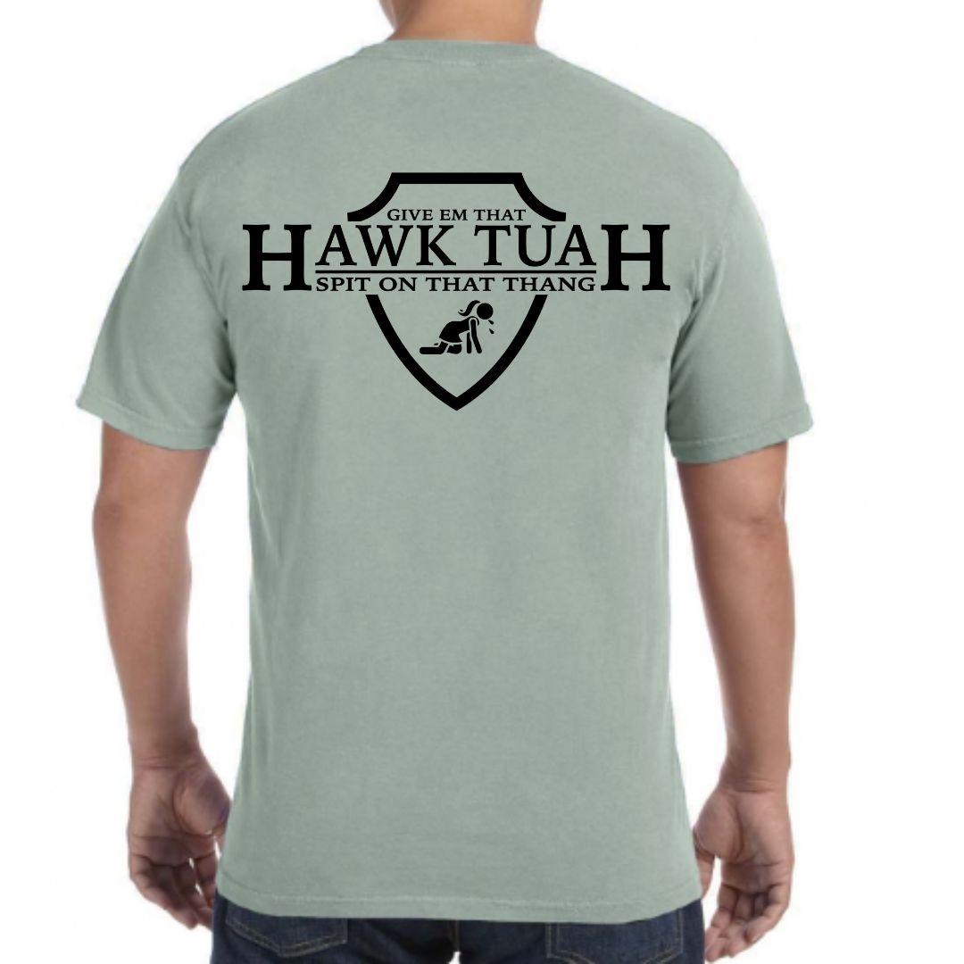 "Hawk Tuah Shield" Graphic Tee (Comfort Colors)