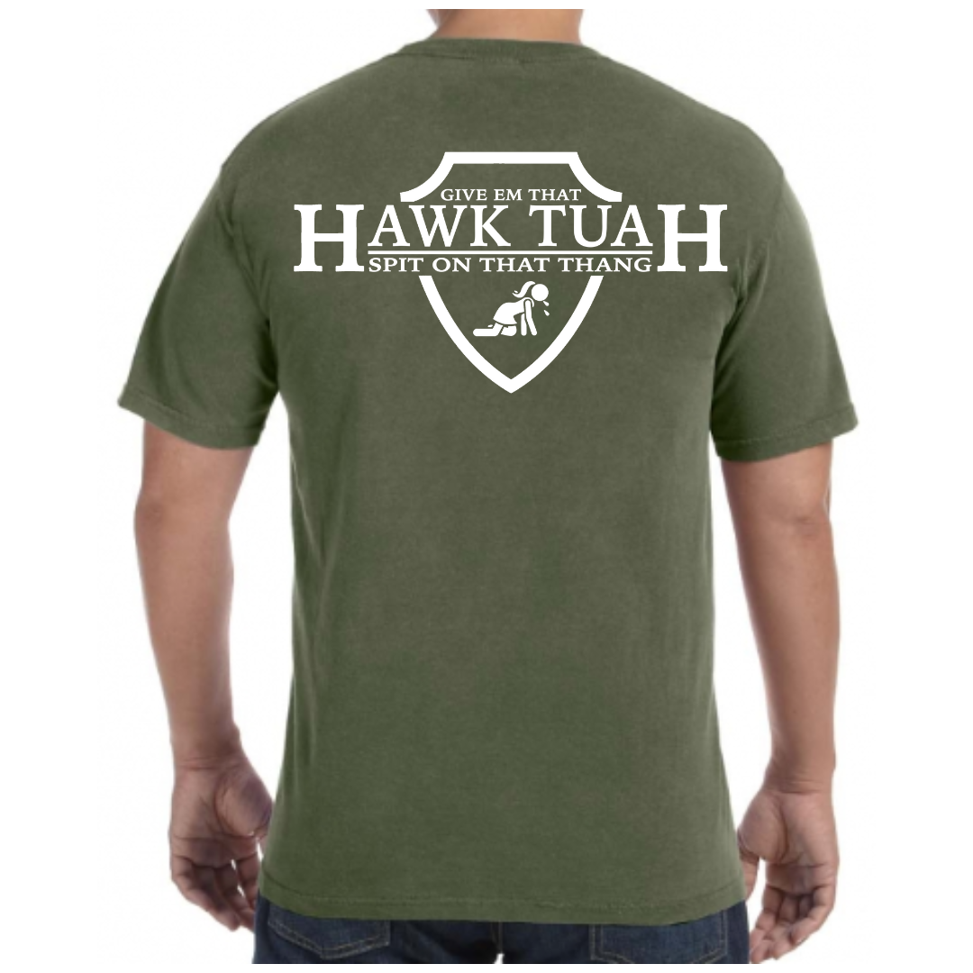 "Hawk Tuah Shield" Graphic Tee (Comfort Colors)