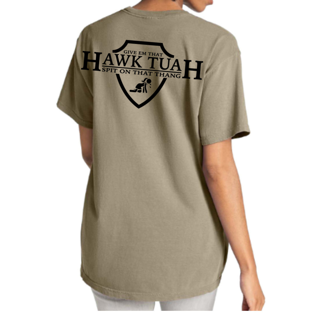 "Hawk Tuah Shield" Graphic Tee (Comfort Colors)