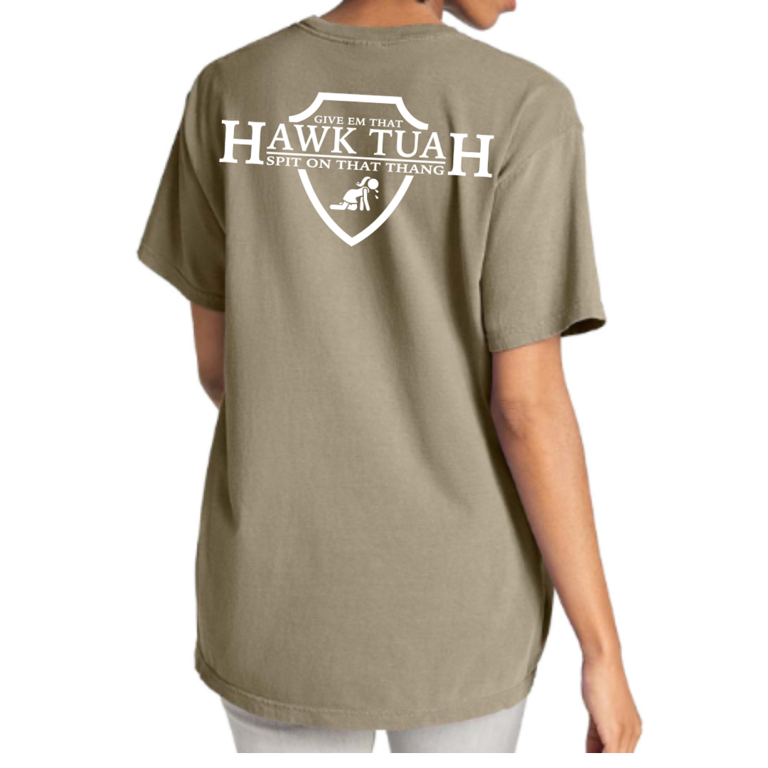 "Hawk Tuah Shield" Graphic Tee (Comfort Colors)