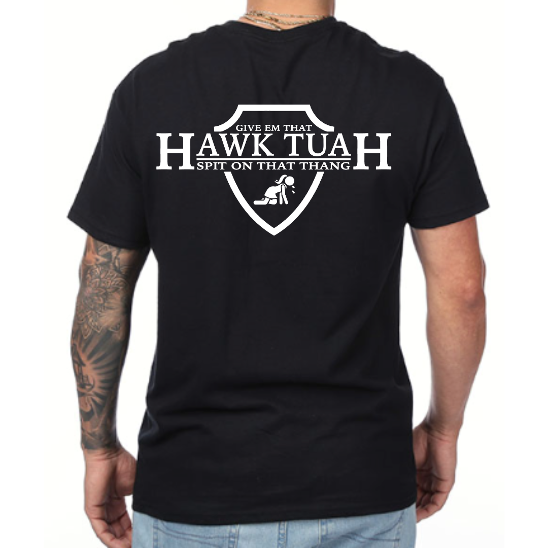 "Hawk Tuah Shield" Graphic Tee (Gildan Heavyweight Cotton)