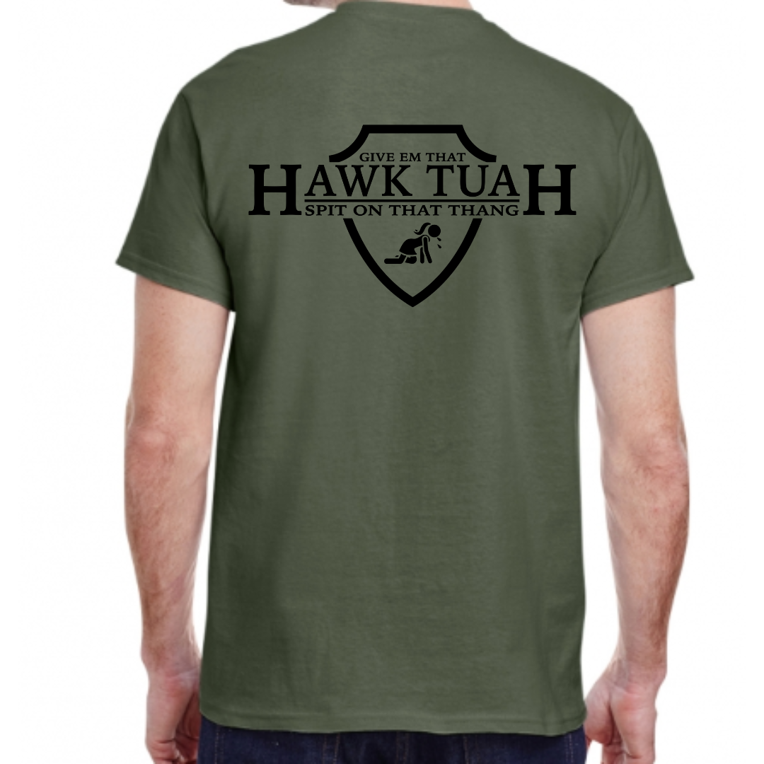 "Hawk Tuah Shield" Graphic Tee (Gildan Heavyweight Cotton)