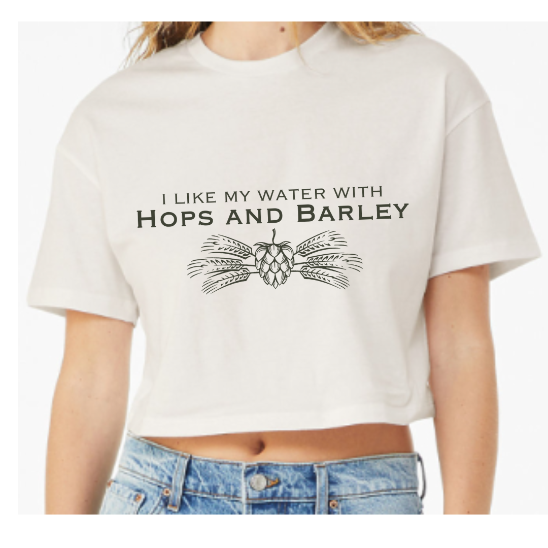 "Hops & Barley" Graphic Tee (Bella Canvas Cropped)