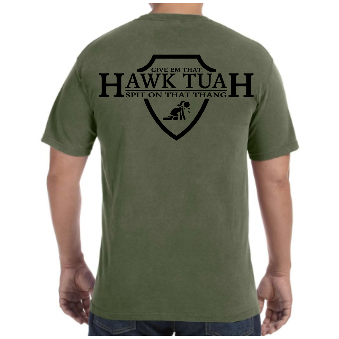 "Hawk Tuah Shield" Graphic Tee (Comfort Colors)