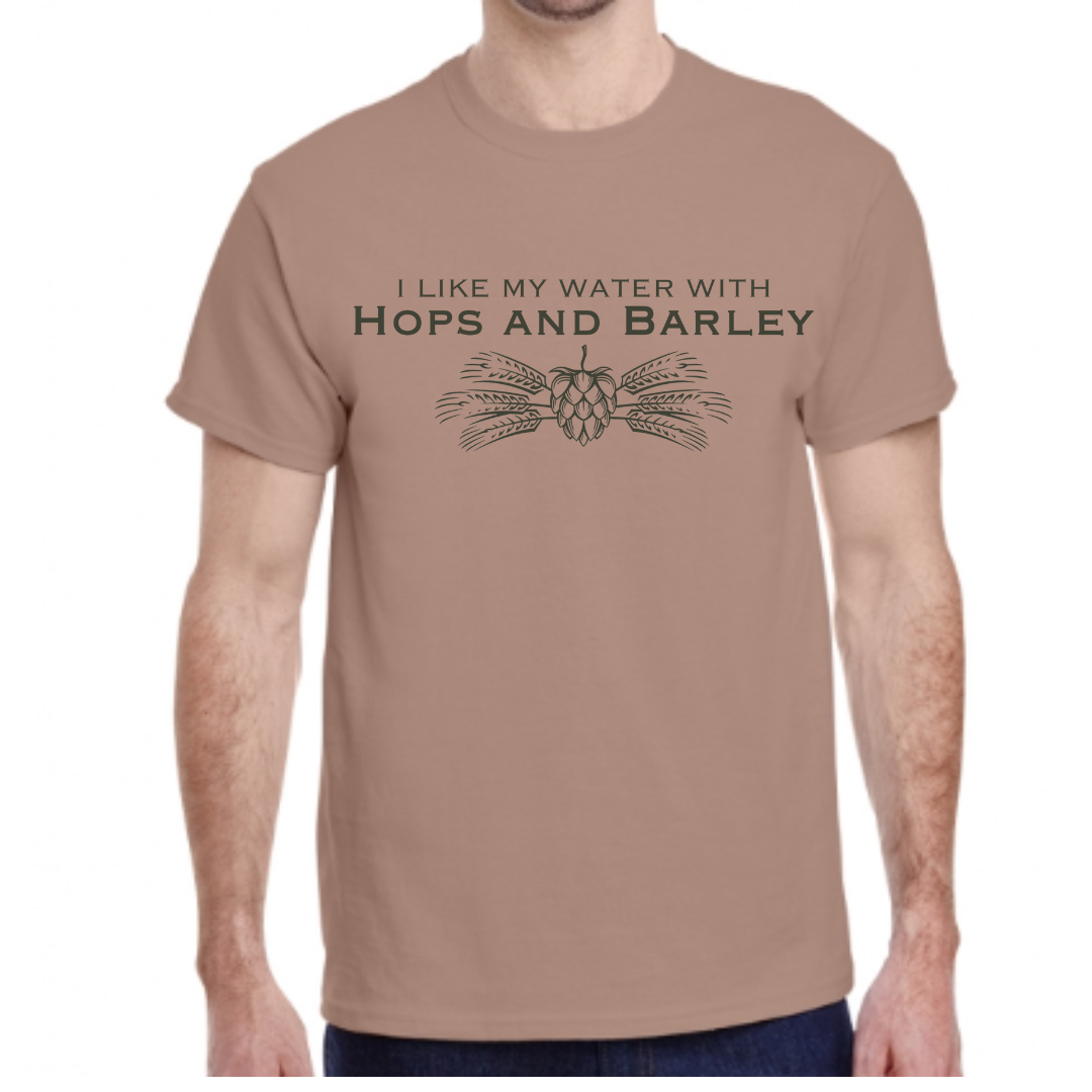 "Hops & Barley" Graphic Tee (Gildan Heavyweight Cotton)