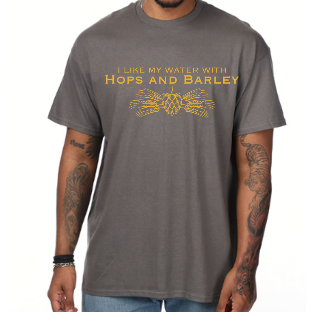 "Hops & Barley" Graphic Tee (Gildan Heavyweight Cotton)