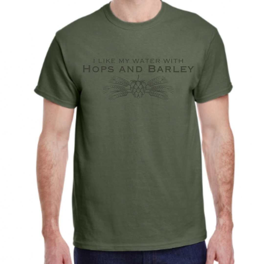 "Hops & Barley" Graphic Tee (Gildan Heavyweight Cotton)